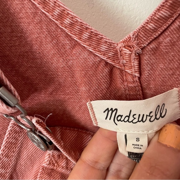 Madewell Dust Rose Pink Denim Overalls - Picture 2 of 5
